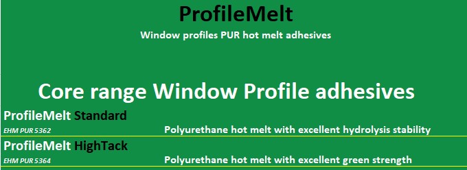 Window Profile hot melt PVC